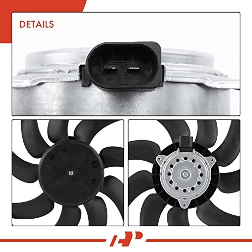 Left Engine Radiator Cooling Fan Assembly Compatible with Select Left Side