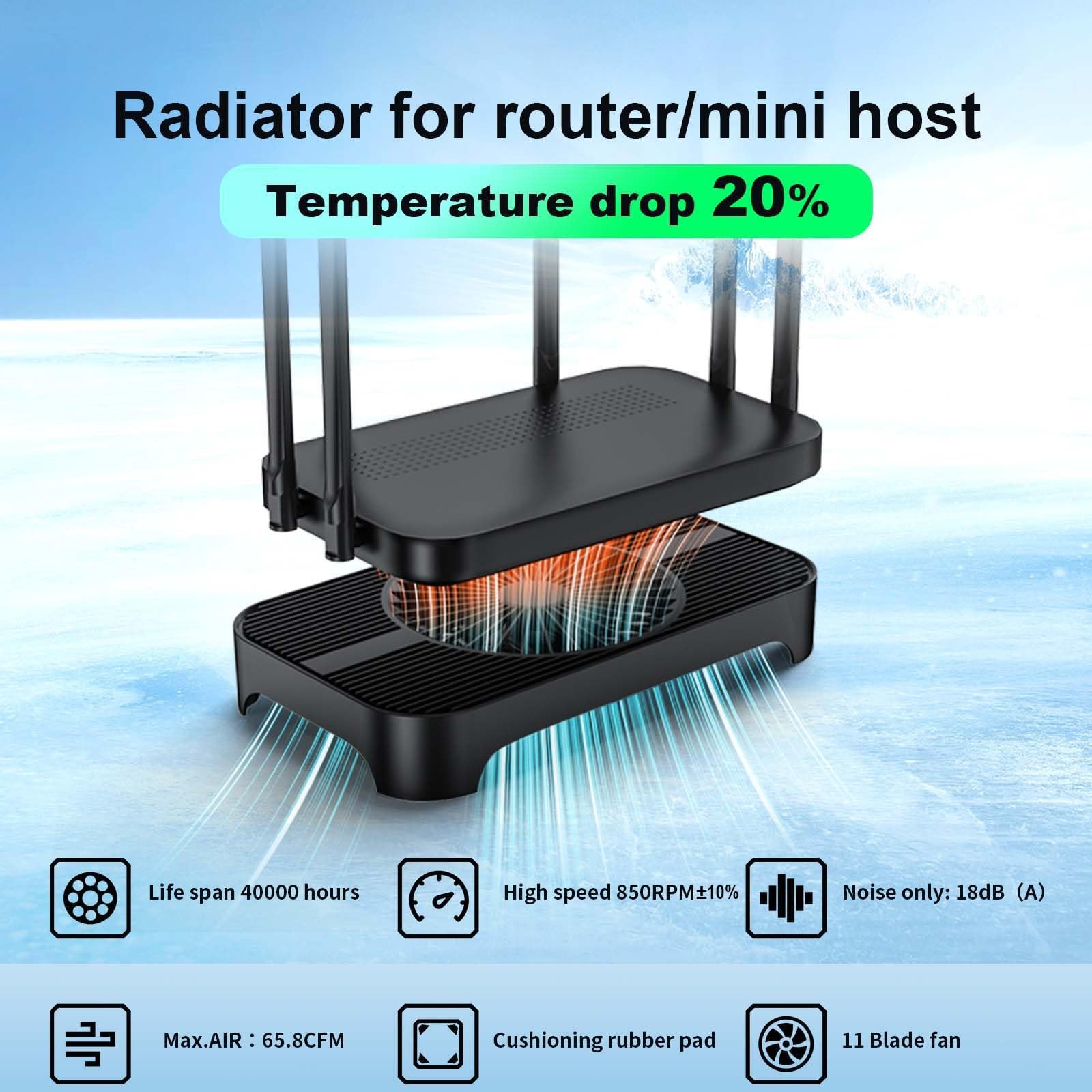 X3 USB Cooling Fan, 18dB Ultra Quiet 140mm USB PC Fan with Built-in Cable and…
