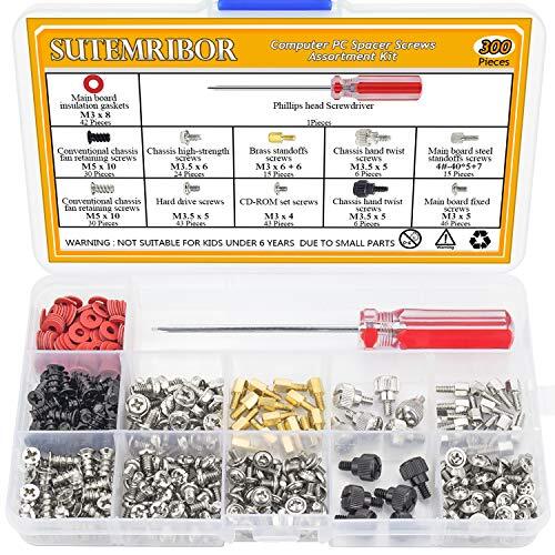 300PCS Personal Computer Screw Standoffs Set Assortment Kit with a Screwdriver