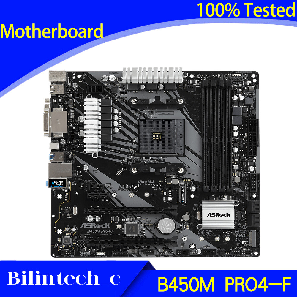 FOR ASRock B450M Pro4-F Motherboard Supports AMD B450 AM4 64GB 1151PIN