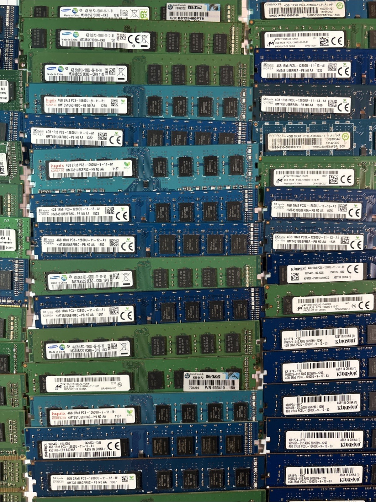 Lot 63 4GB Desktop (non Server) PC3 DDR3 PC3L DDR3L Ram Mixed Memory DIMM MB323