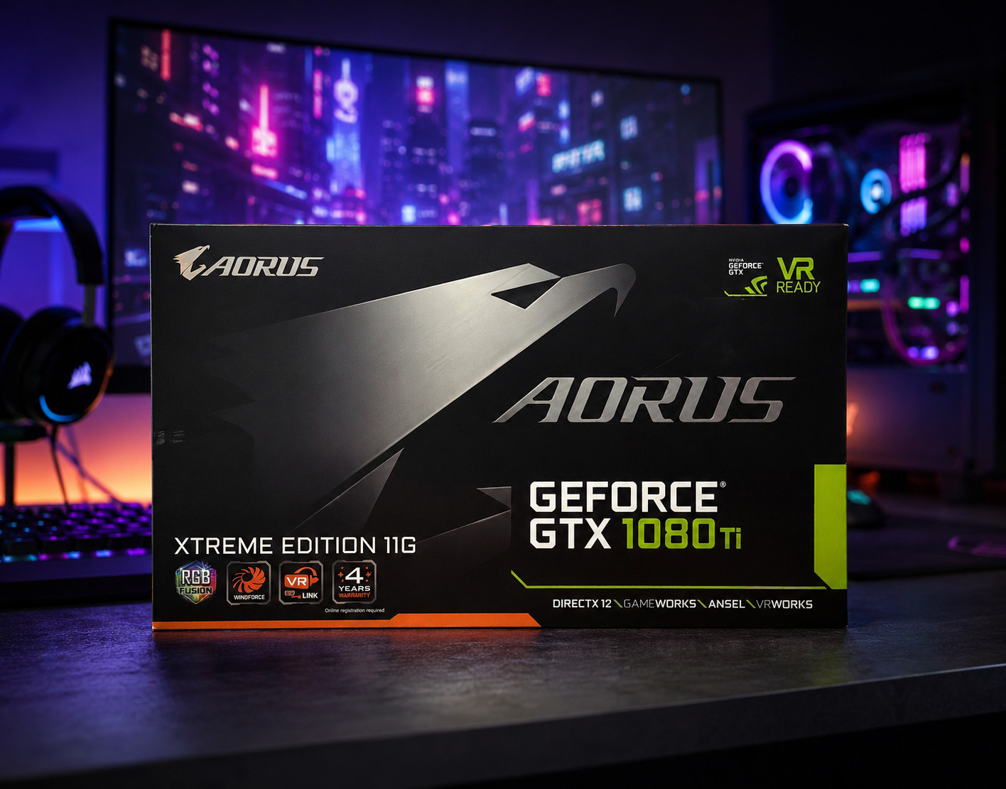 AORUS NVIDIA GTX 1080TI 🌈RaRe🌈 Mining Free Xtreme Edition Gaming Graphics Card