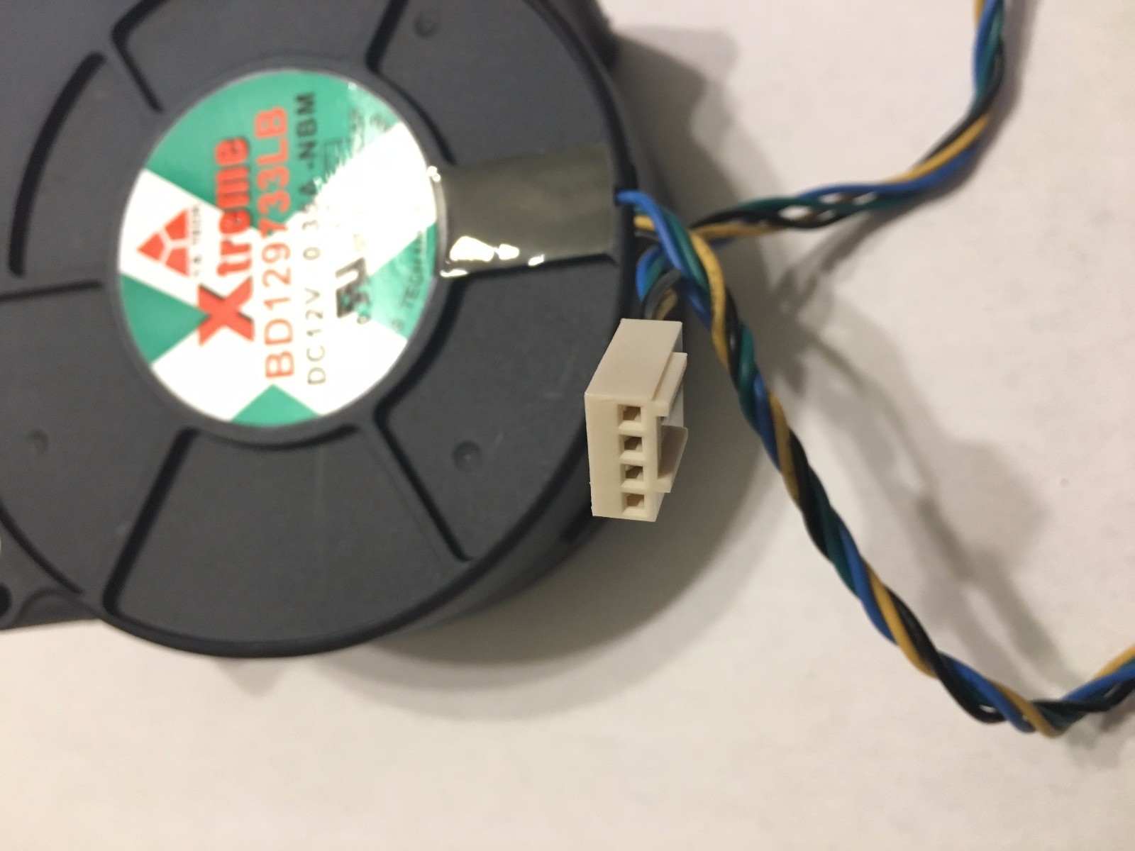 Xtreme BD129733LB DC12 BRUSHLESS FAN Turbine blower 4 WIRES Low noise 97x97x33mm