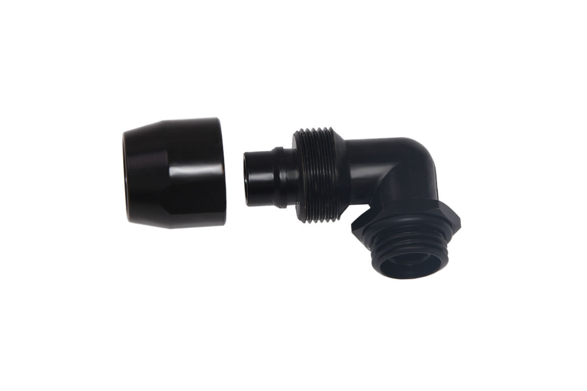 Alphacool HF Anschraubtülle TPV Metall – 90° – Black