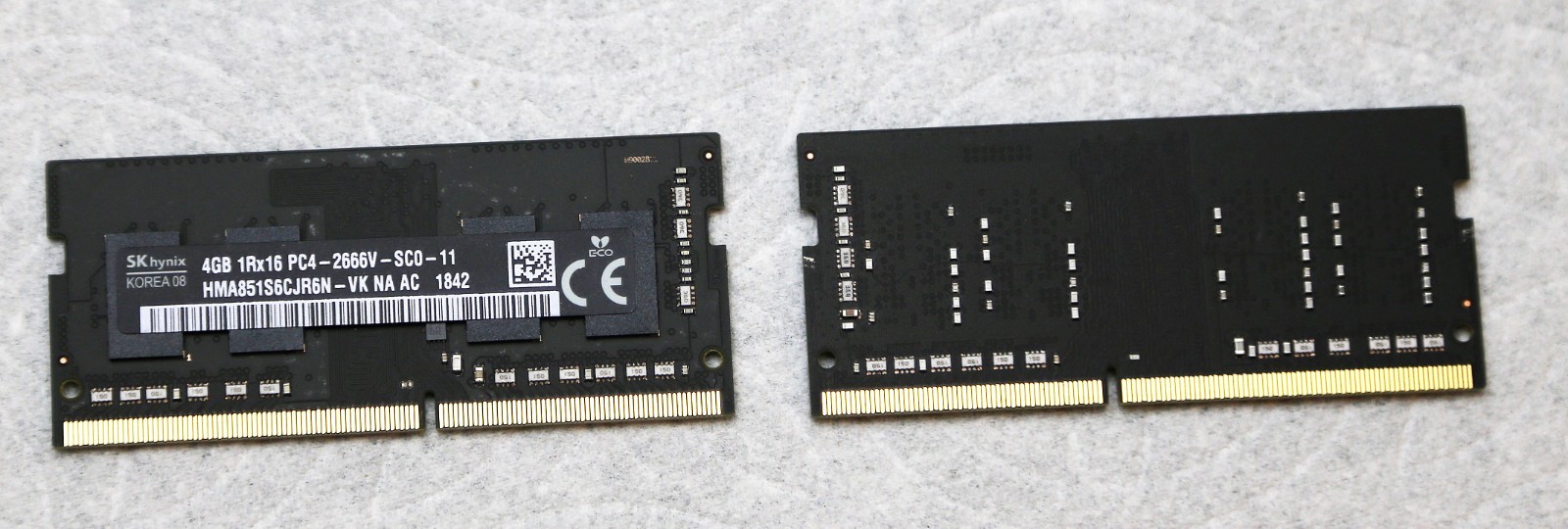 ONE PAIR 4gb 1rx16 pc4-2666v-sco-11 HMA851S6CJRN-VK NA AC 1842 MAC MINI SWAP