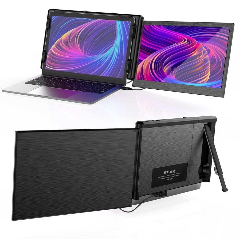 Kwumsy P1 Plus Dual Laptop Screen Extender – For 13.3- 17″ Screen Portable.