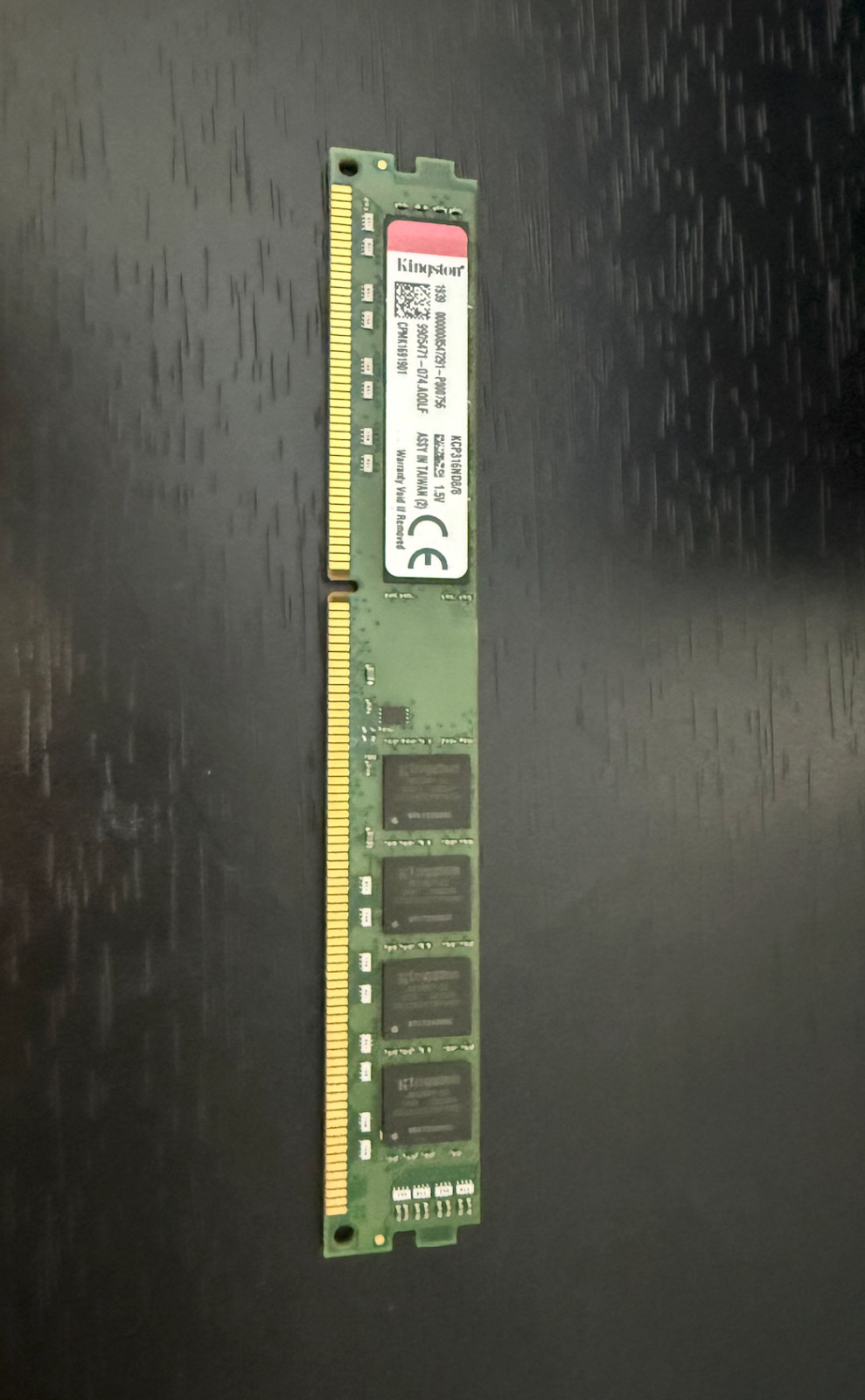 Kingston 8GB x1 (KCP316ND8/8) DDR3 VLP RAM 1600MHz Desktop Memory DIMM PC3-12800