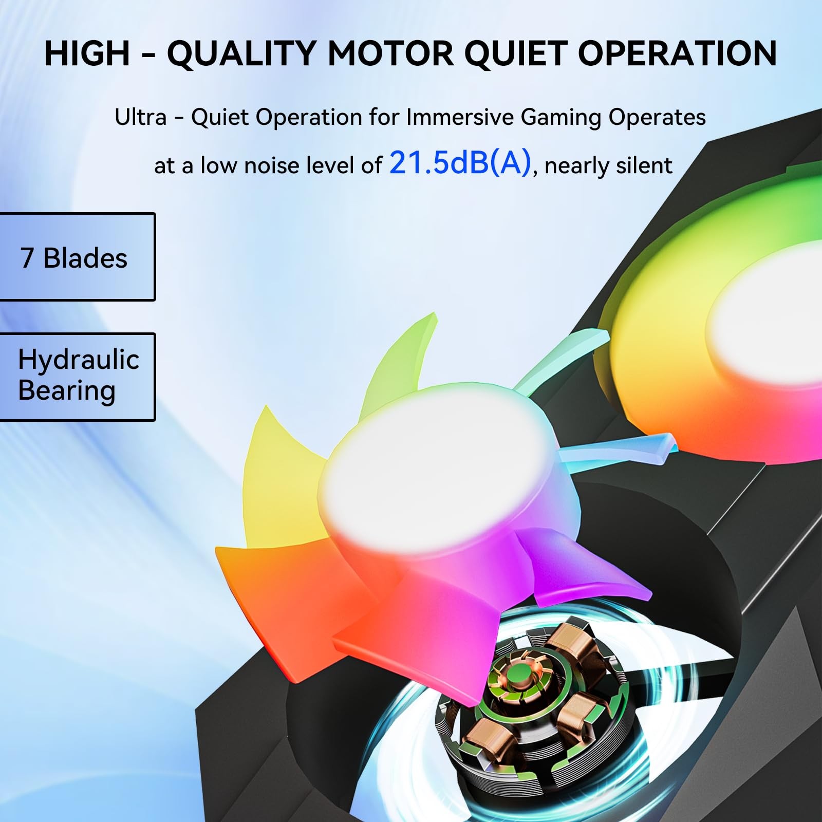 X5 Memory RAM Cooling Fans, 5V/3Pin ARGB Light Effect RAM Cooler with Dual 60…