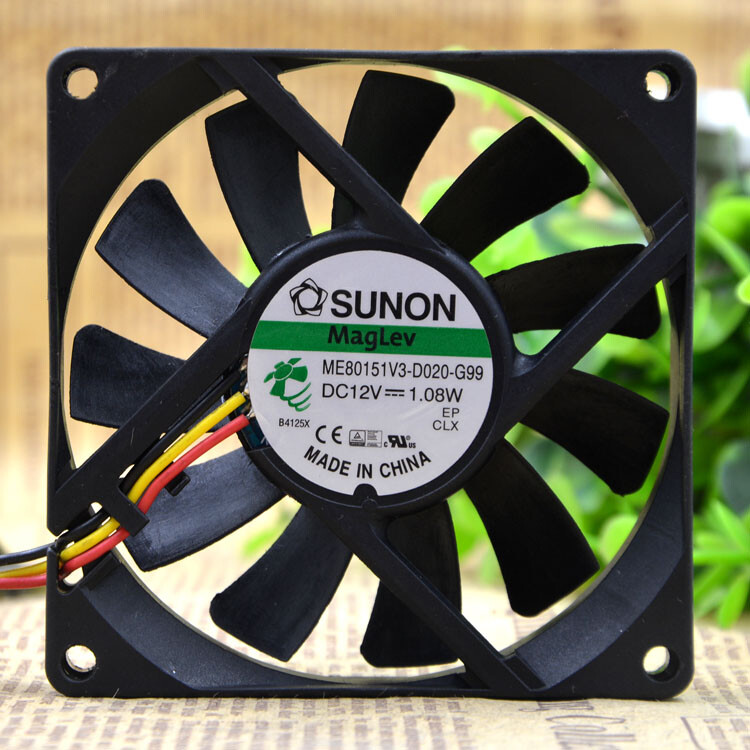 SUNON ME80151V3-D020-G99 12V 1.08W 2400RPM 30CFM 8cm 8015 3-pin CPU fan
