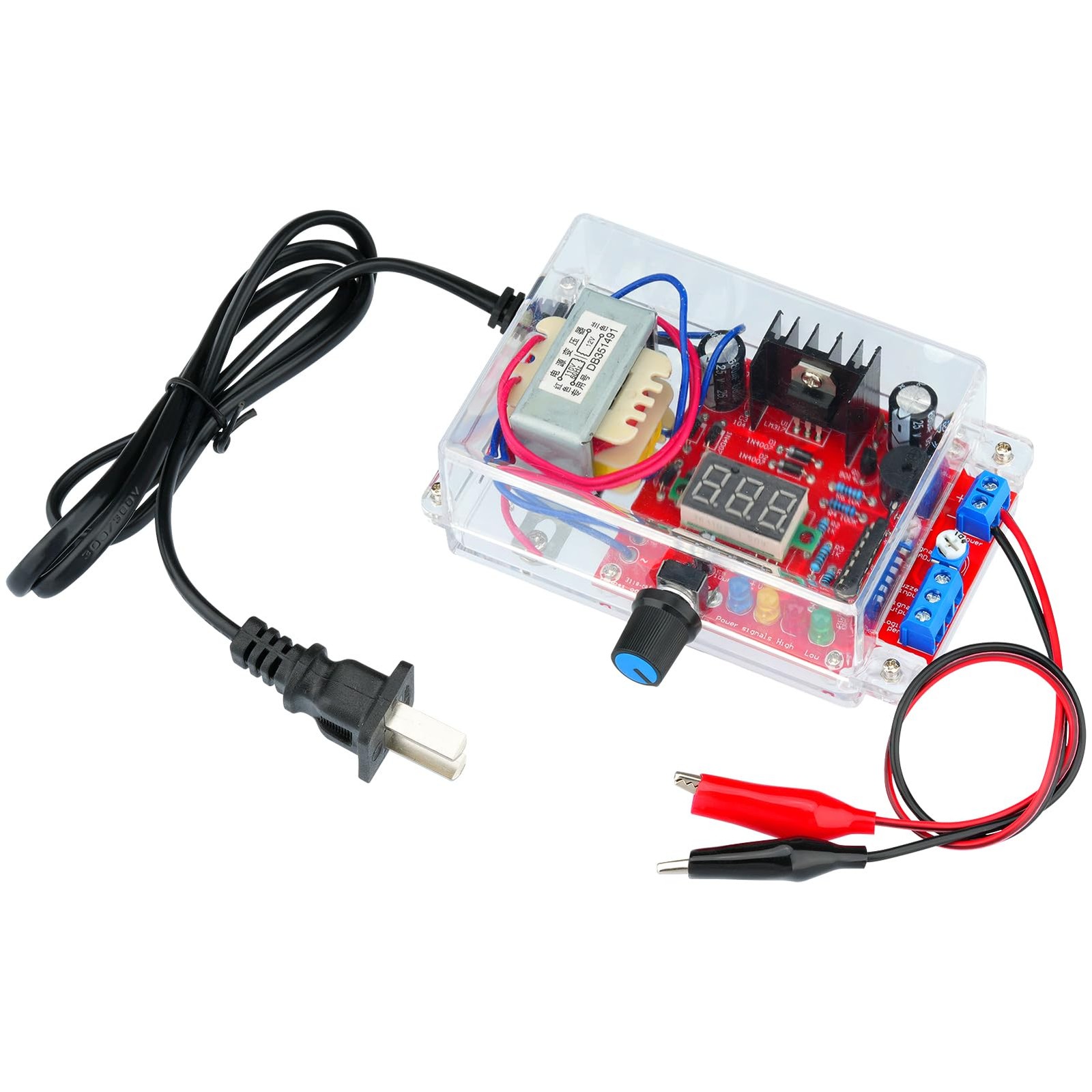 LM317 Adjustable Voltage Regulator Kit AC-DC 110V to 1.25V-12V DIY Electronic…