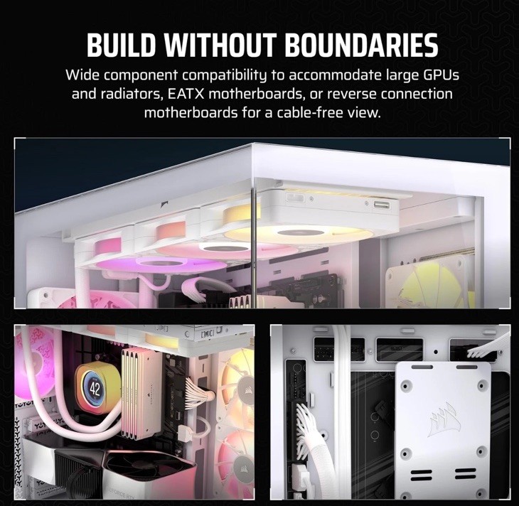 CORSAIR – 3500X ARGB ATX Mid-Tower PC Case – White