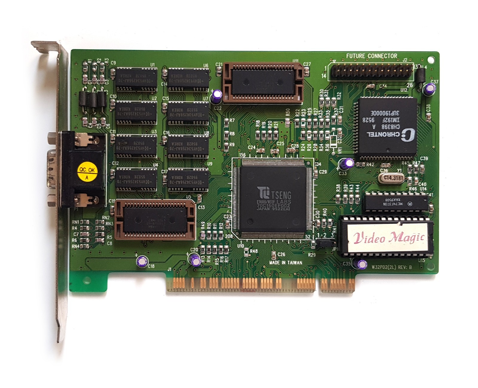 TSENG LABS ET4000/W32P 2MB PCI RETRO GRAPHICS CARD VIDEO MAGIC