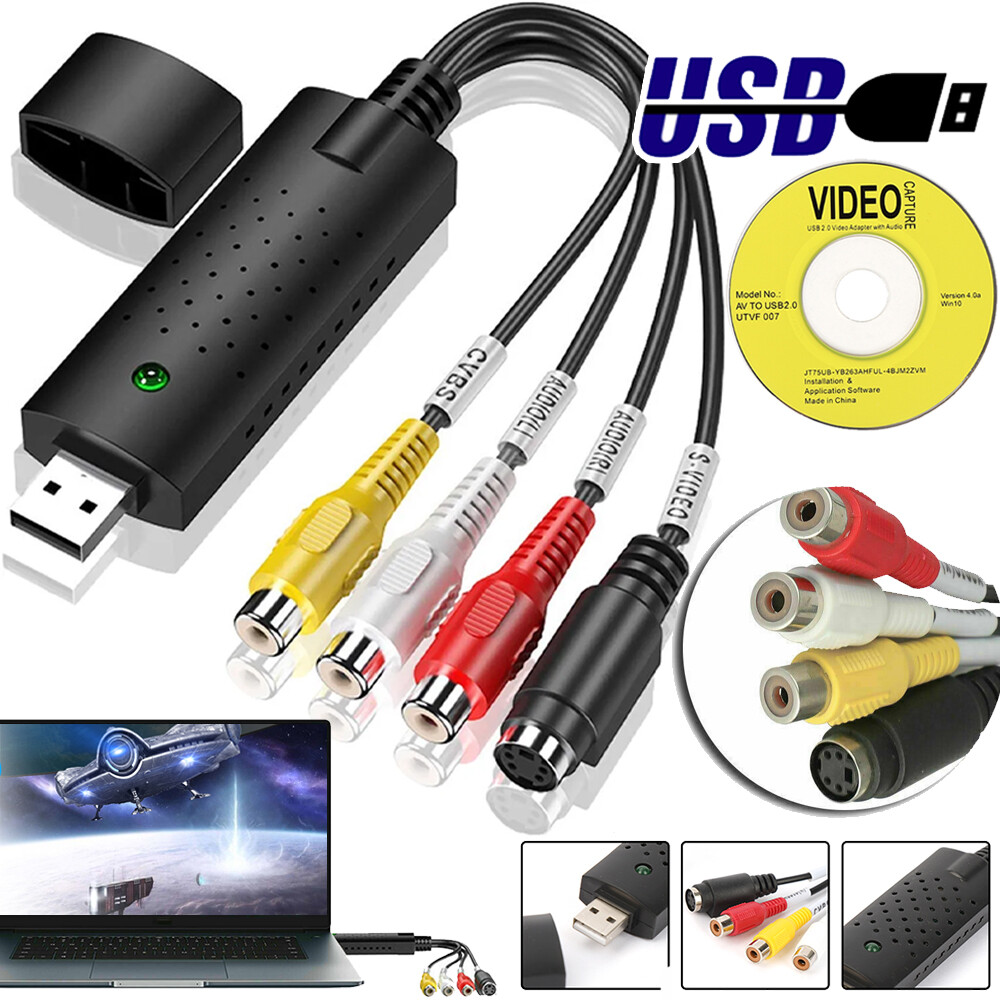 USB 2.0 Audio TV Video VHS to DVD VCR PC DVR HDD Converter Adapter Capture Card