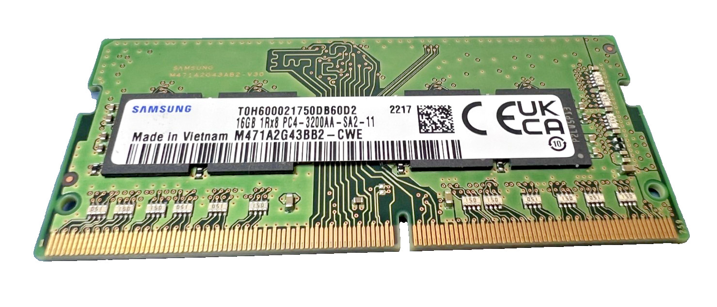 Samsung HP 16GB DDR4 SO-DIMM 260-Pin PC4-3200AA Laptop RAM M471A2K43DB1-CWE