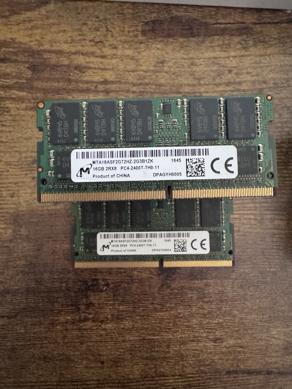 16GB Micron MTA18ASF2G72HZ-2G3B1ZI PC4-19200 DDR4-2400T ECC SODIMM RAM