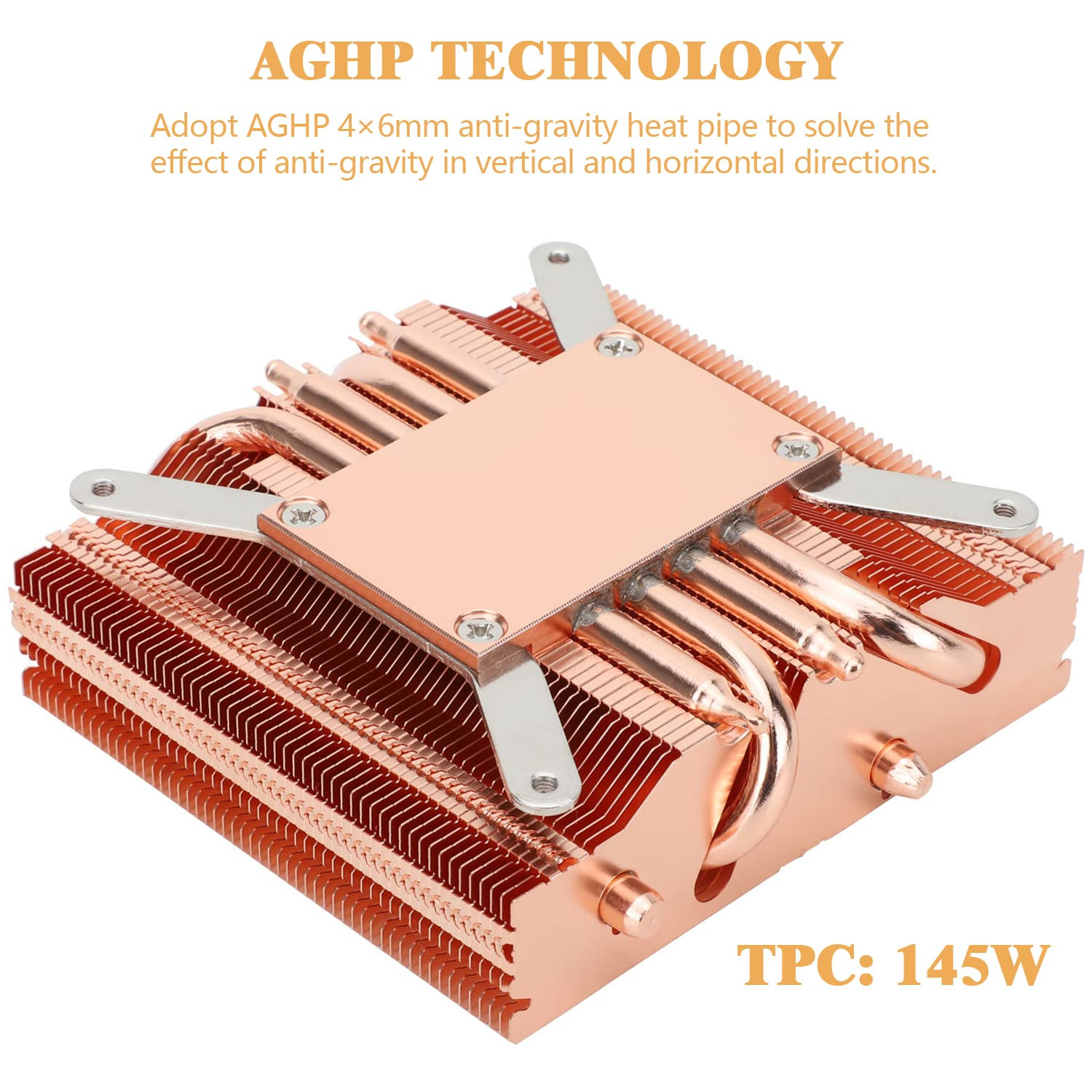 AXP90-X47 Full Cooper Low Profile CPU Cooler, with 92Mm TL-9015R Slim PWM Fan IT