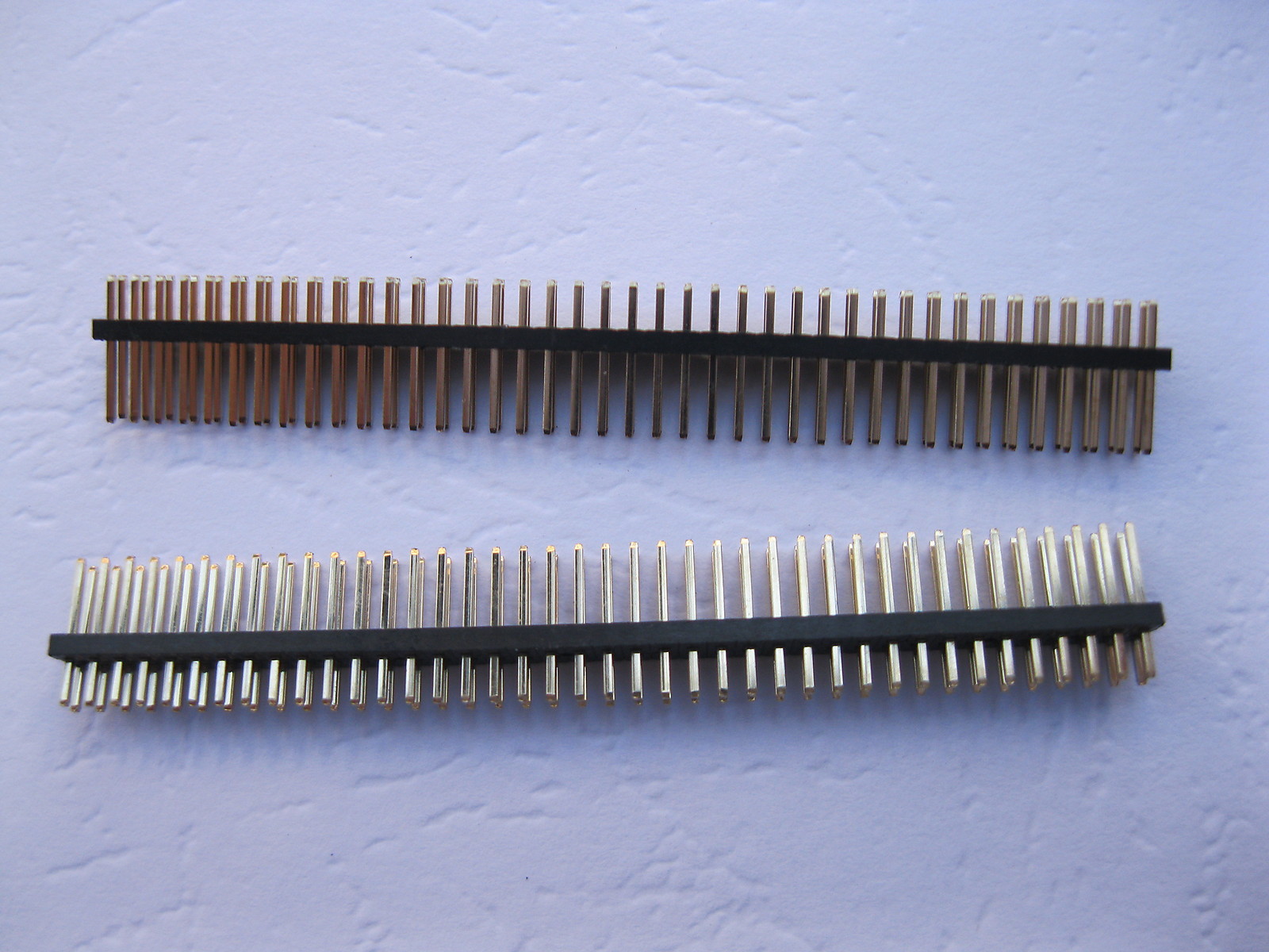 50 pcs 1.0mm 2×50 100pin Male Breakable Pin Header Double Row Strip Gold Plated