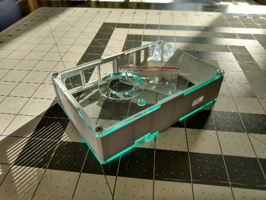 Ultra Slim Case for Raspberry Pi 4 + P165a Heatsink + Argon Cooling Hat. Custom