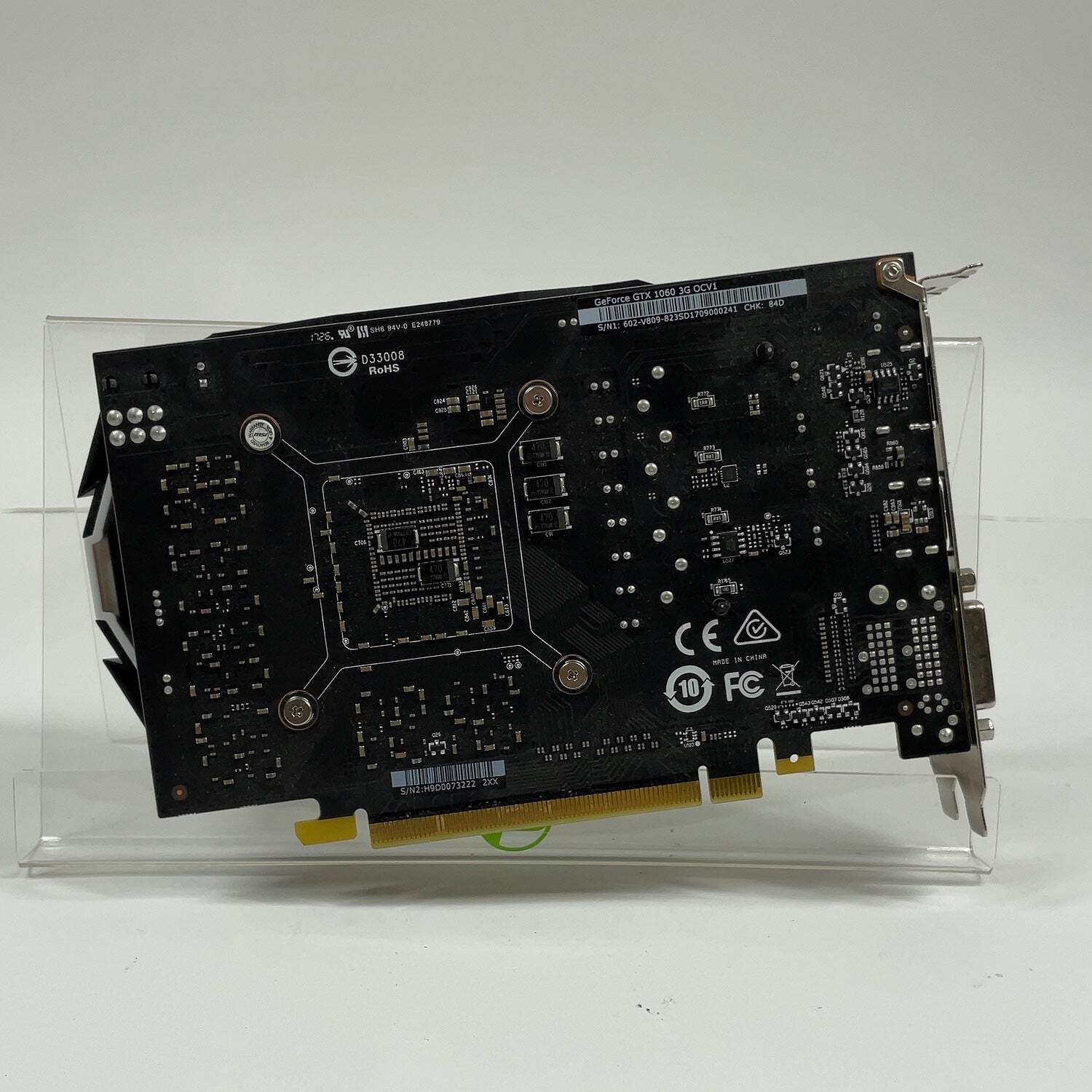 MSI GeForce GTX 1060 3G OCV1 3GB GDDR5 Graphics Card 602-V809-823SD1709000241