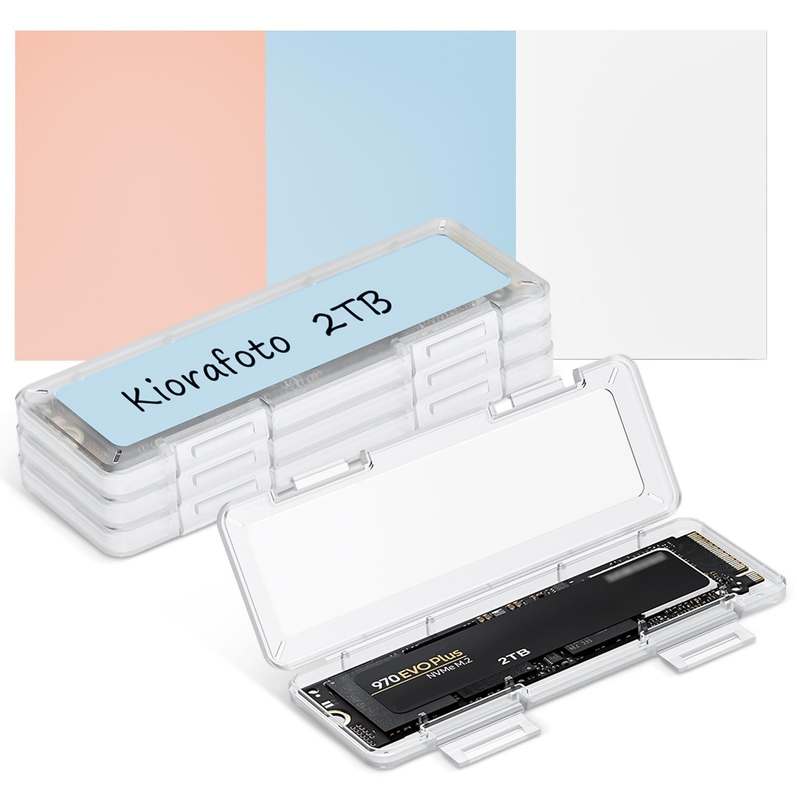 4 Pack Clear Plastic M.2 2280 2260 2242 2230 SSD Case, Portable M.2 NVMe 2280…