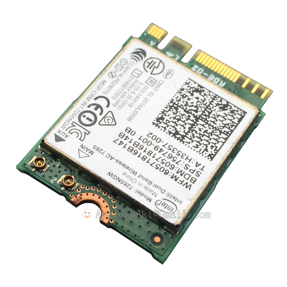 Intel 7265AC 867m Wifi Bluetooth Wlan Card For HP 756749-001 EliteBook 850 G2