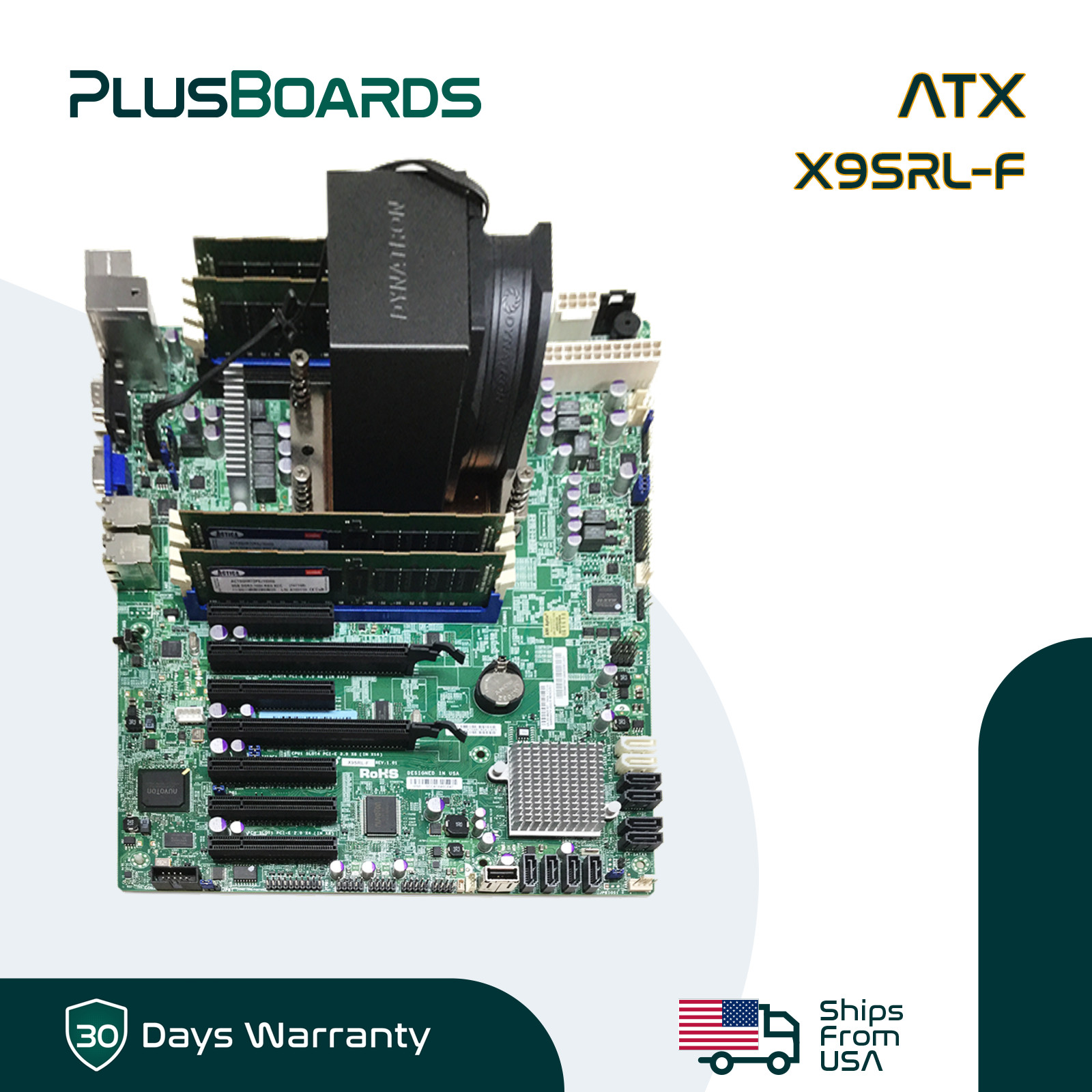 Supermicro X9SRL-F Motherboard w/E5-2603 32GB DDR3 w/Heatsink and I/O Shield