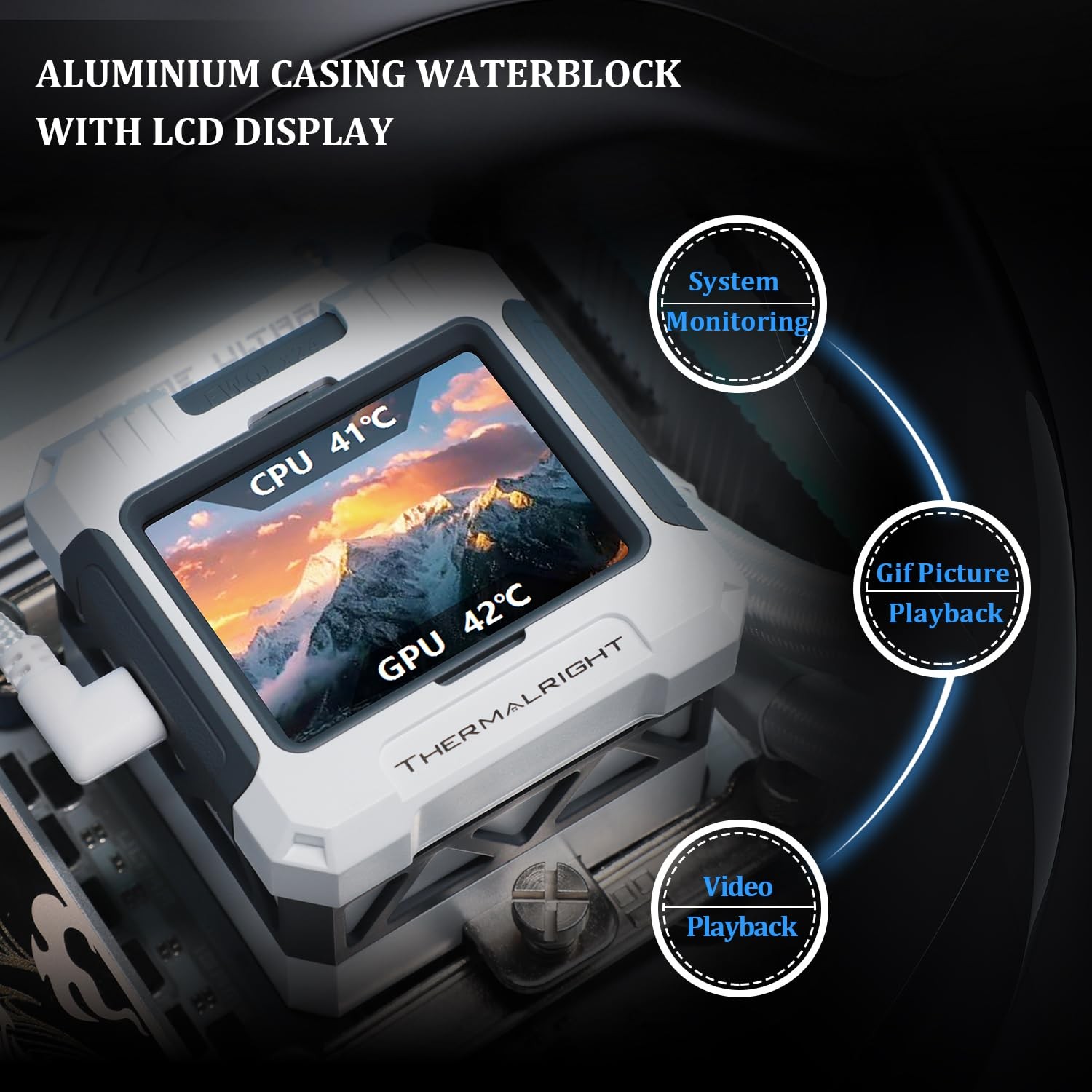 FW240 Black CPU AIO Cooler,PC 240 Specification Water Cooler System,IPS LCD S…