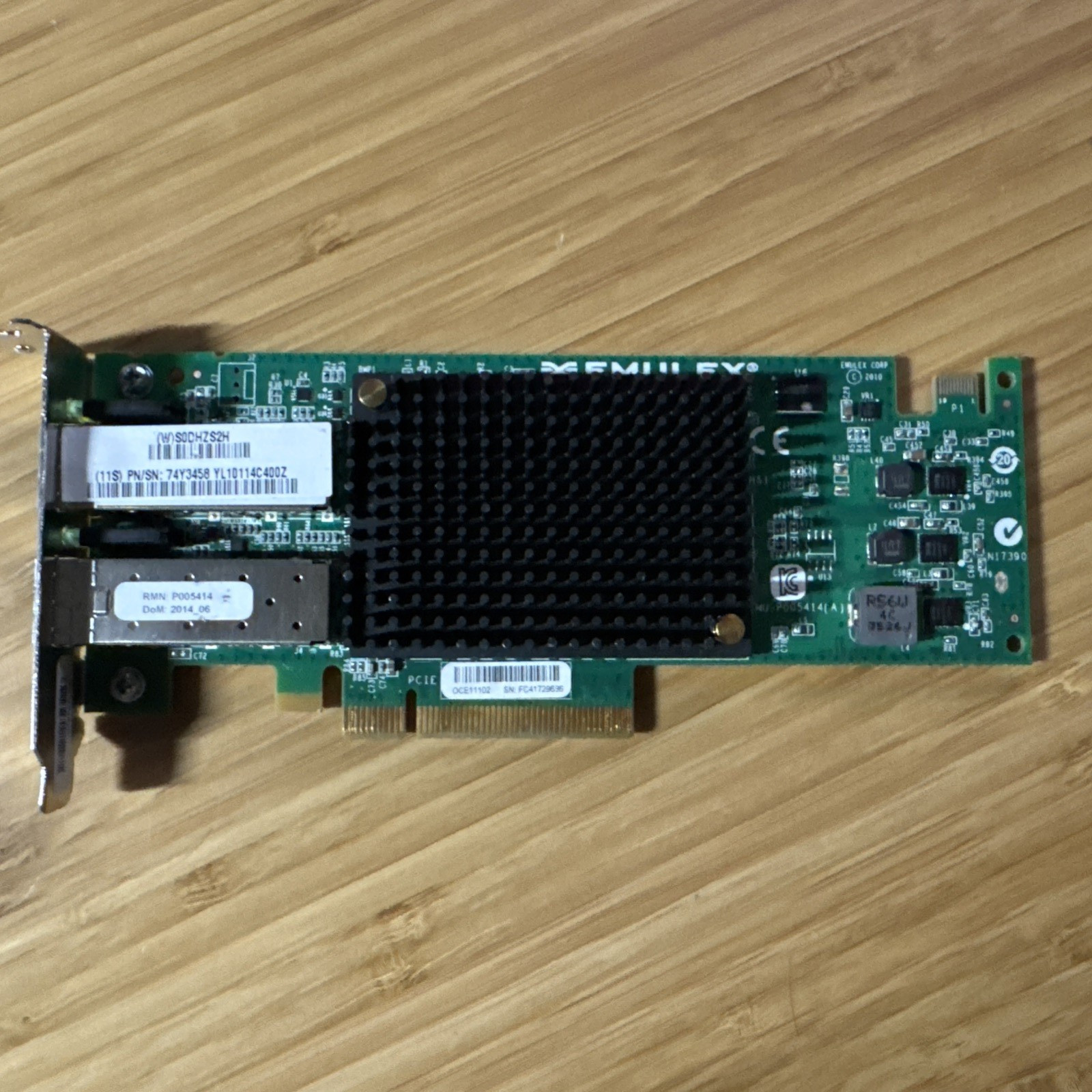 Emulex 74Y3458 10Gb 2-Port PCIe2 (x8) Ethernet SR Adapter