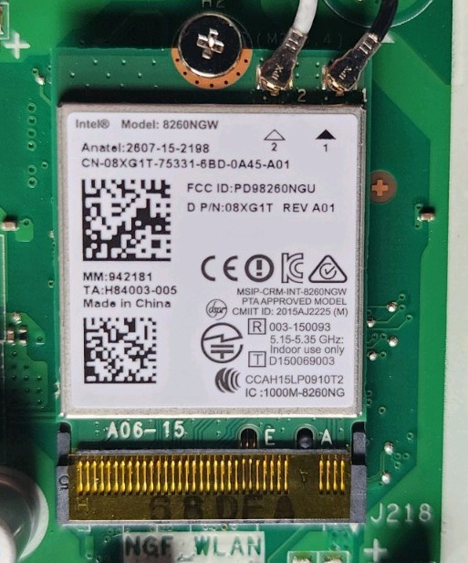 Intel Wireless-AC 8260NGW Dual Band 802.11ac 867Mbps Bluetooth 4.2 WiFi Card