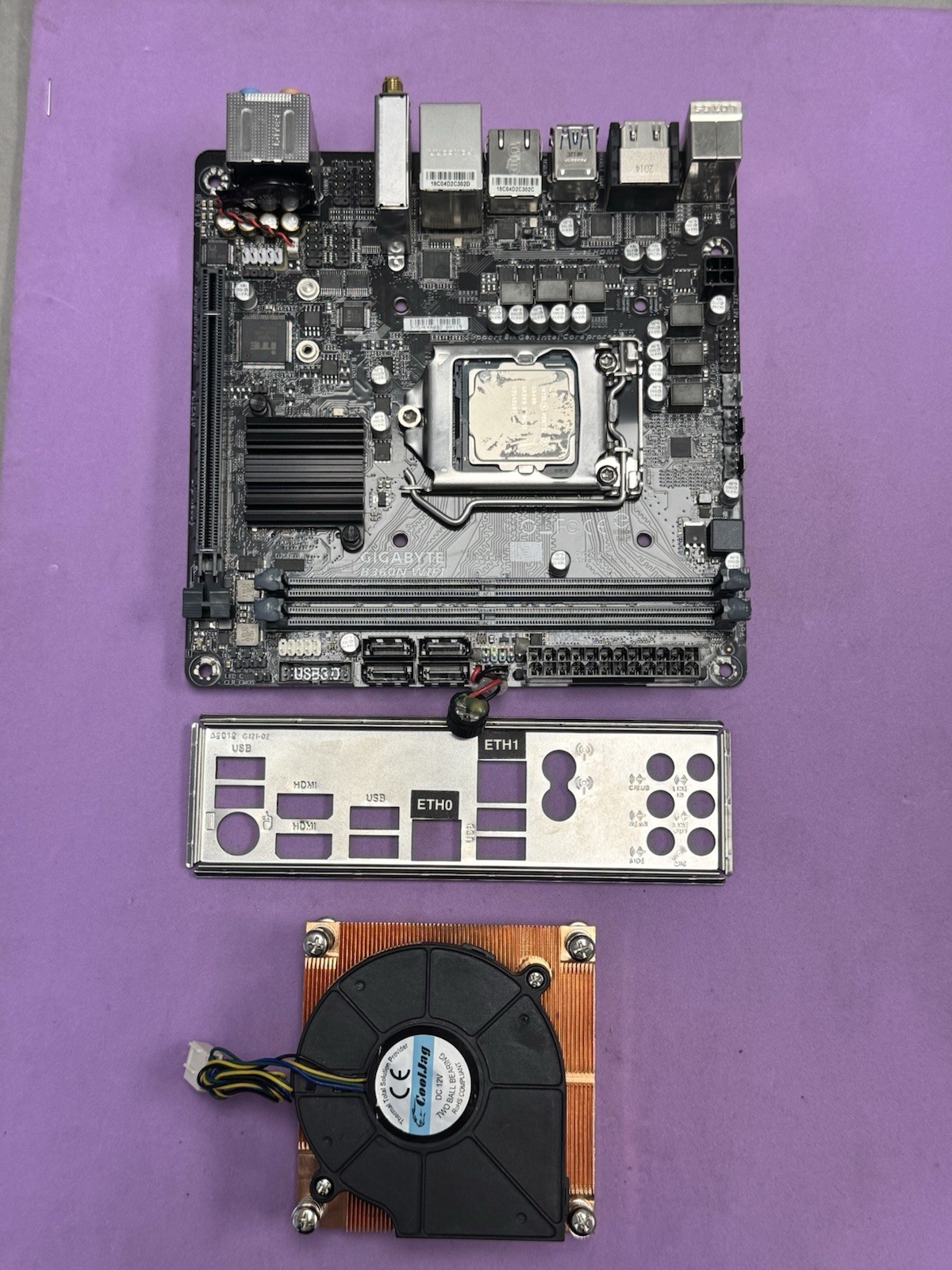 Gigabyte B360N Wifi Motherboard B360 w/Heatsink + I/O Shield