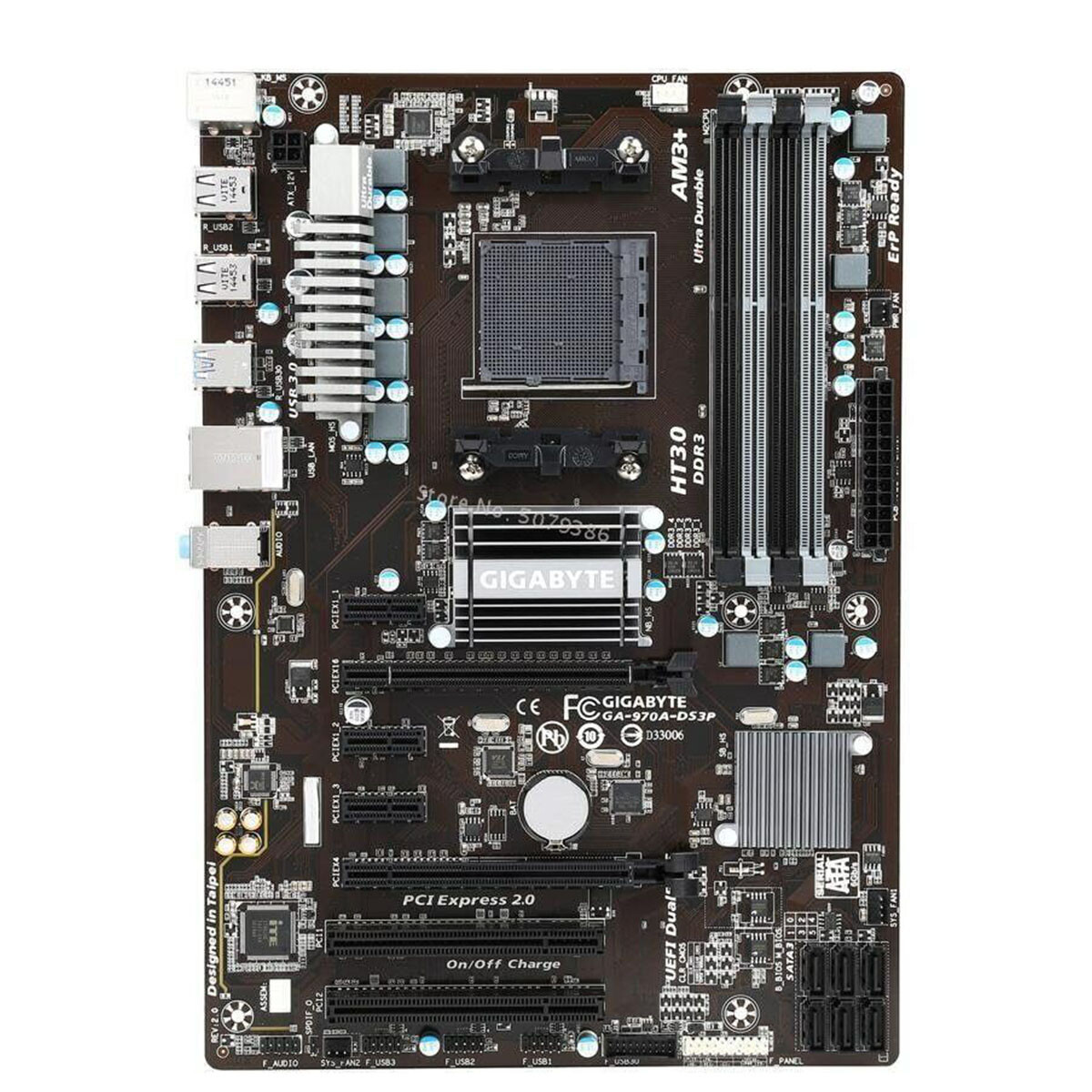 Gigabyte GA-970A-DS3P Motherboard SATA 3.0 USB 2.0 USB 3.0 PS/2 On-Board Audio