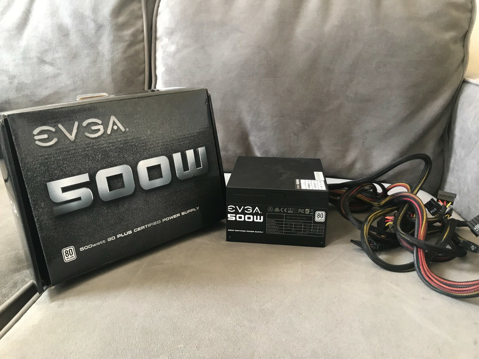 EVGA 500 W1 80Plus 500W Power Supply 80 PLUS WHITE CERTIFIED – 100-W1-0500-KR