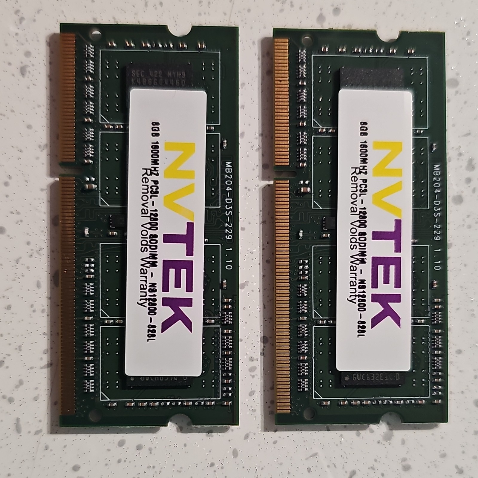 NVTEK 16GB (2x8GB) DDR3L 1600MHz PC3L-12800 204-Pin SO-DIMM RAM