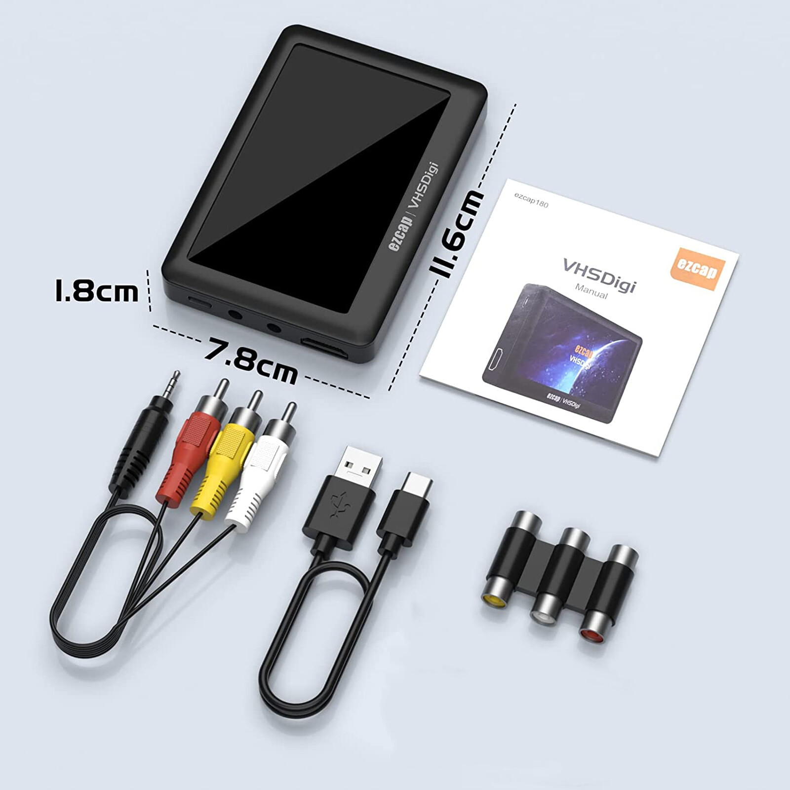ezcap HD Video Capture Box 4.3Inch Screen HD Recorder VHS VCR To Digital T9Z7