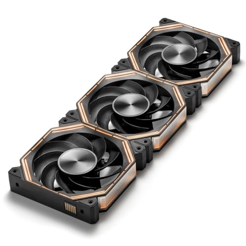 INF34 120MM PC Case Fan, Daisy-Chain, up to 2000RPM Cooling, 4 Reverse Black