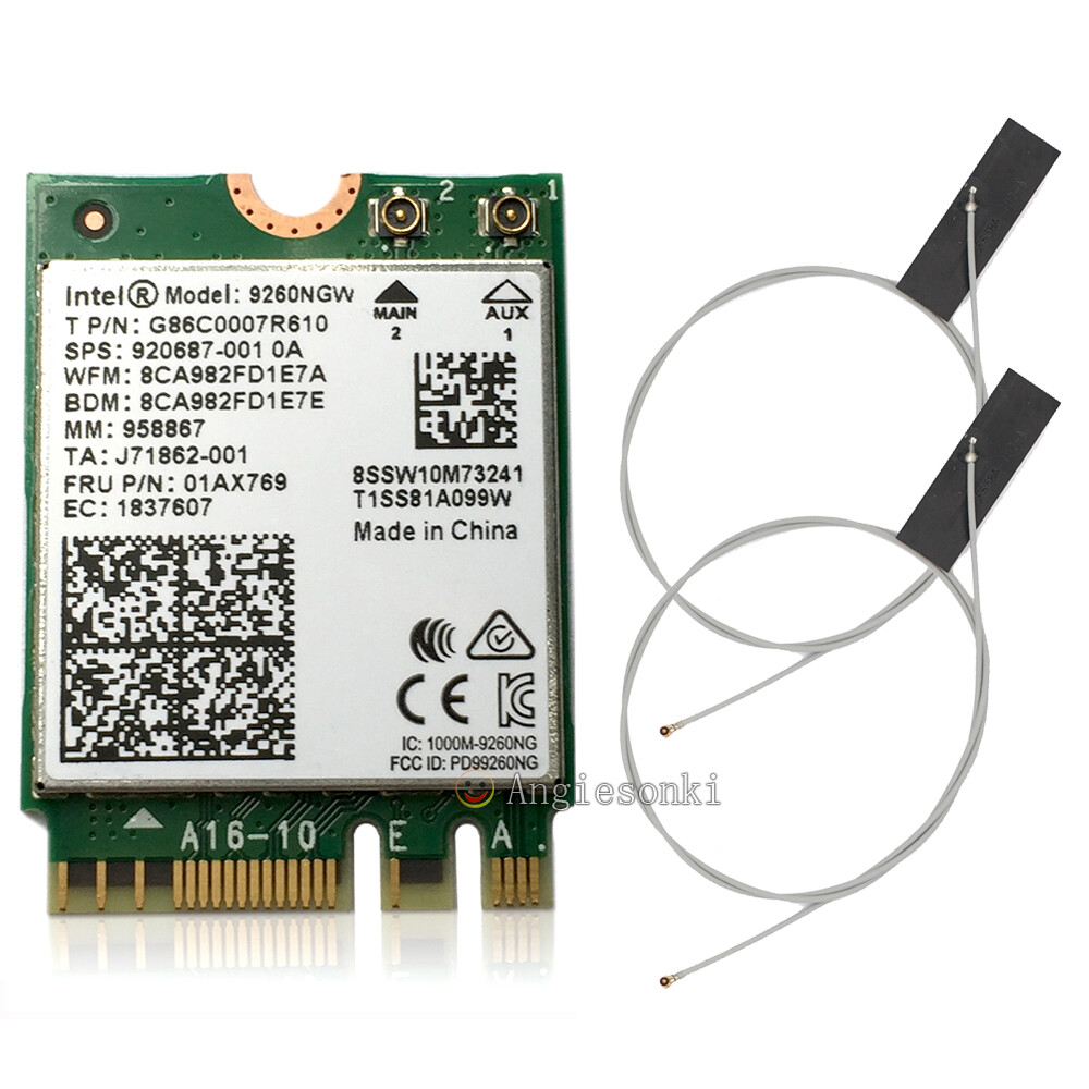 Intel Wireless-AC 9260NGW NGFF WiFi Card Dual Band 802.11ac 1.73Gbps BT 5.0