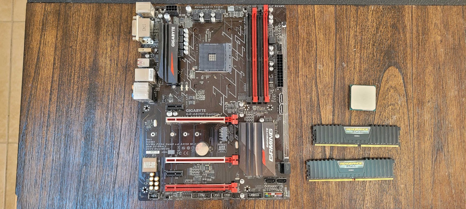 AMD Ryzen 7 5700X + Gigabyte B350 Gaming 3 Motherboard + Corsair 16GB DDR4 RAM