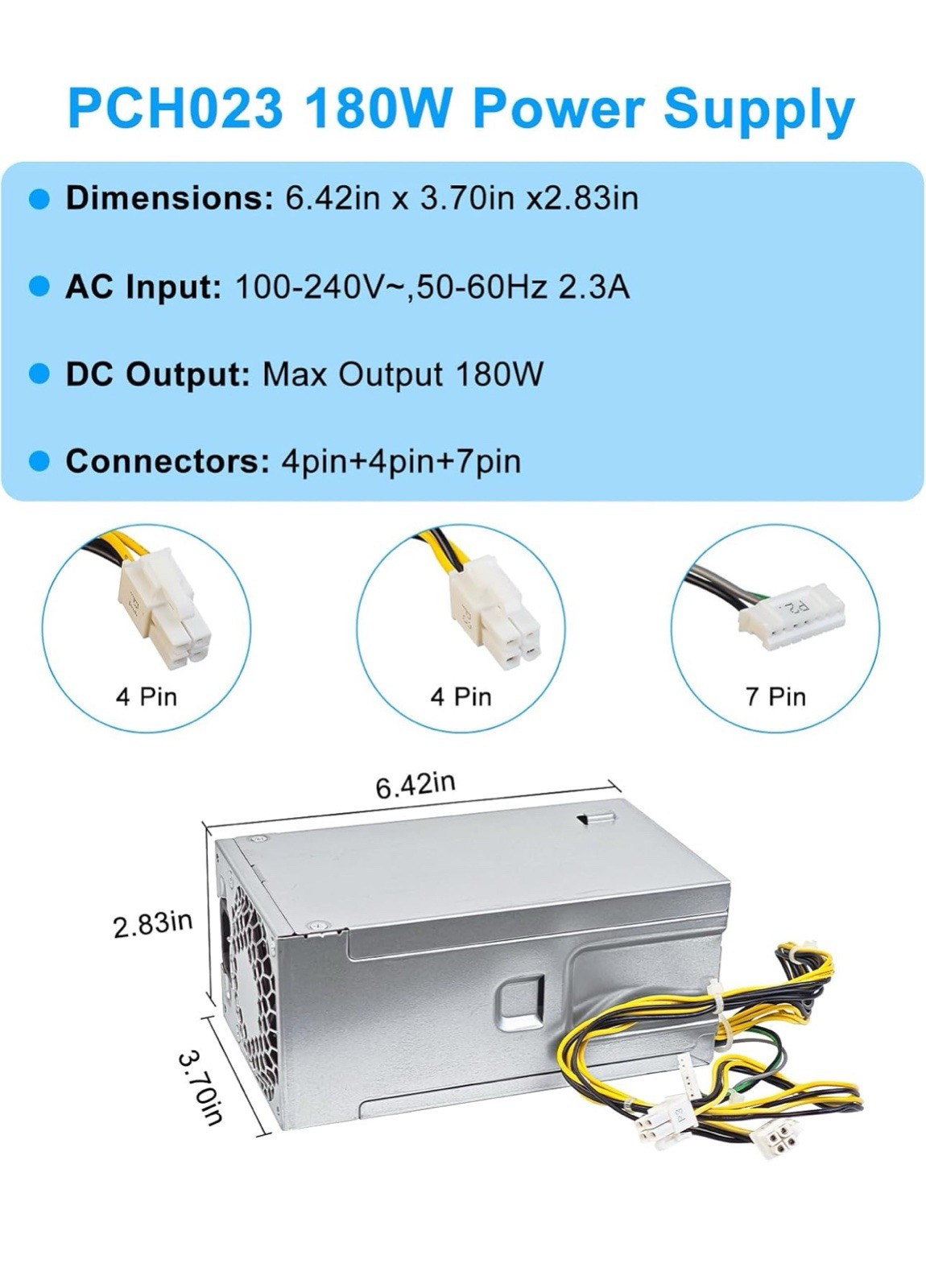 L08261-004 180W Power Supply Fits HP ProDesk Pavilion 590-P0097CB HK280-85PP