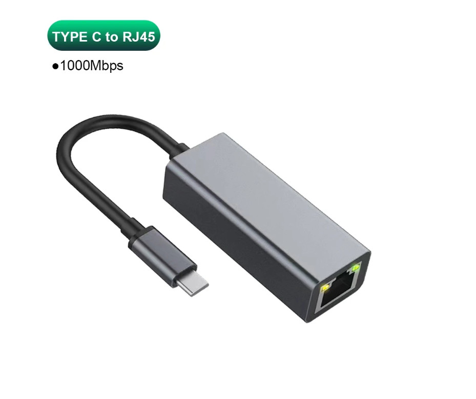 USB C to RJ45 USB 3.0 LAN Adapter Netzwork Ethernet Converter Gigabit RJ45 LED