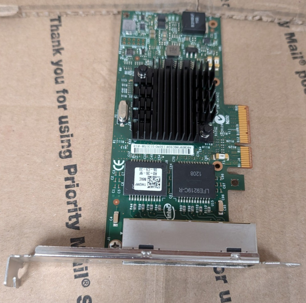 Intel I350T4 1GbE Quad Port RJ-45 Ethernet Adapter Dell 0THGMP HIGH PROFILE