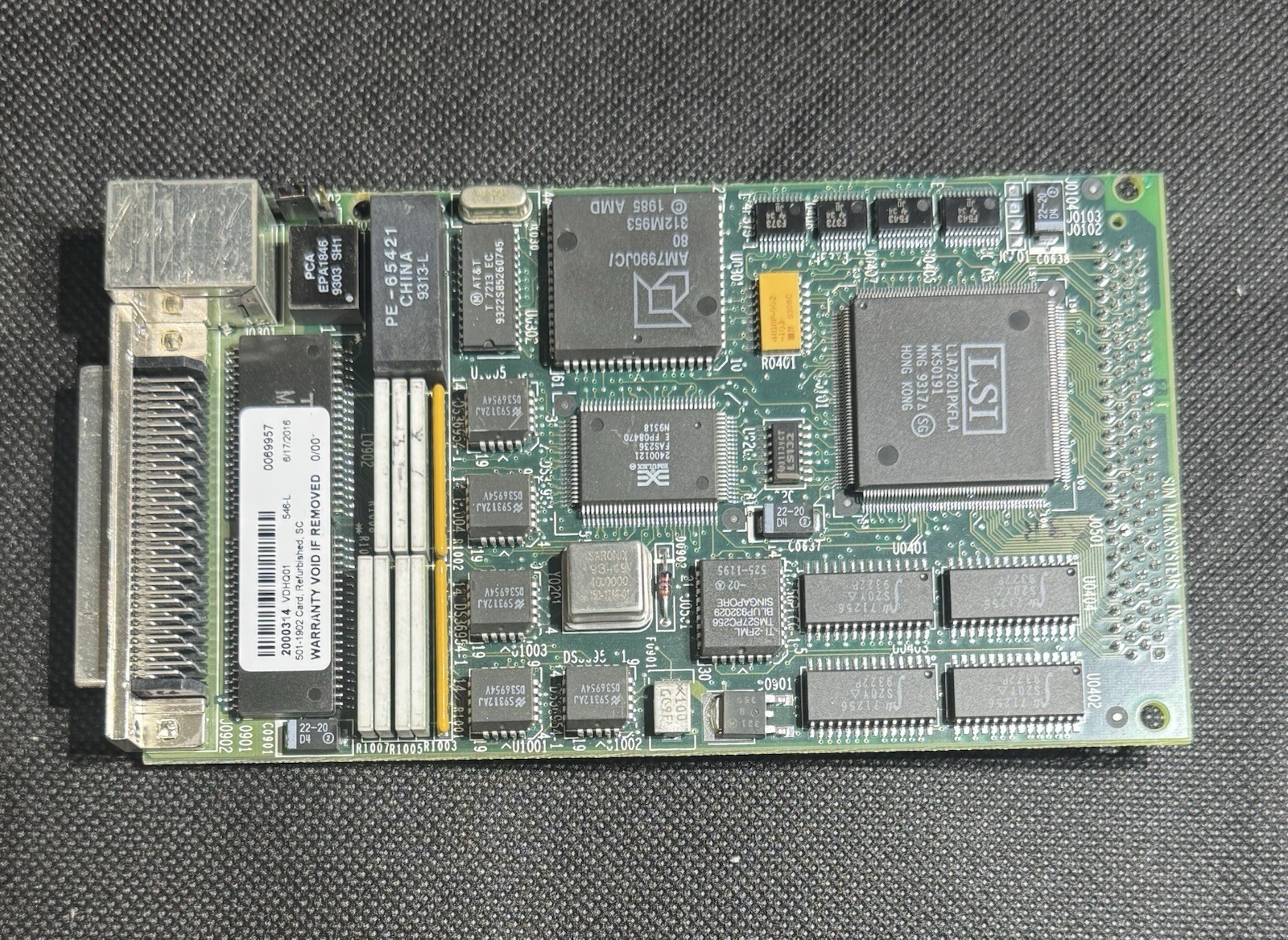 Sun 501-1902 Differential SCSI/Ethernet SBus Card (DSBE/S) X1052A Pictured