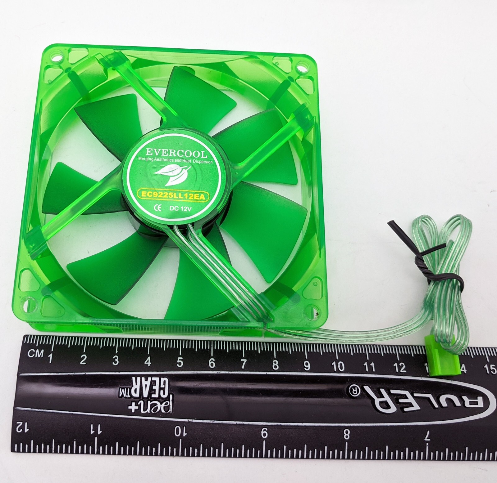 NEW Evercool Ever Green 92mm 3-pin PC Case Cooling Fan w/ Anti-Vibration Pad