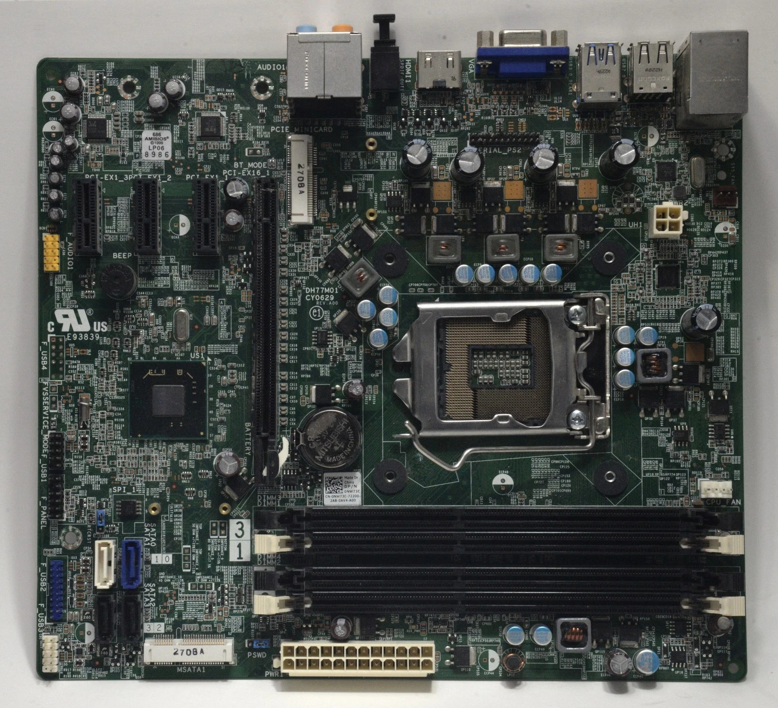 Dell #0NW73C #DH77M01 LGA 1155 Micro ATX System Motherboard Desktop PC Component
