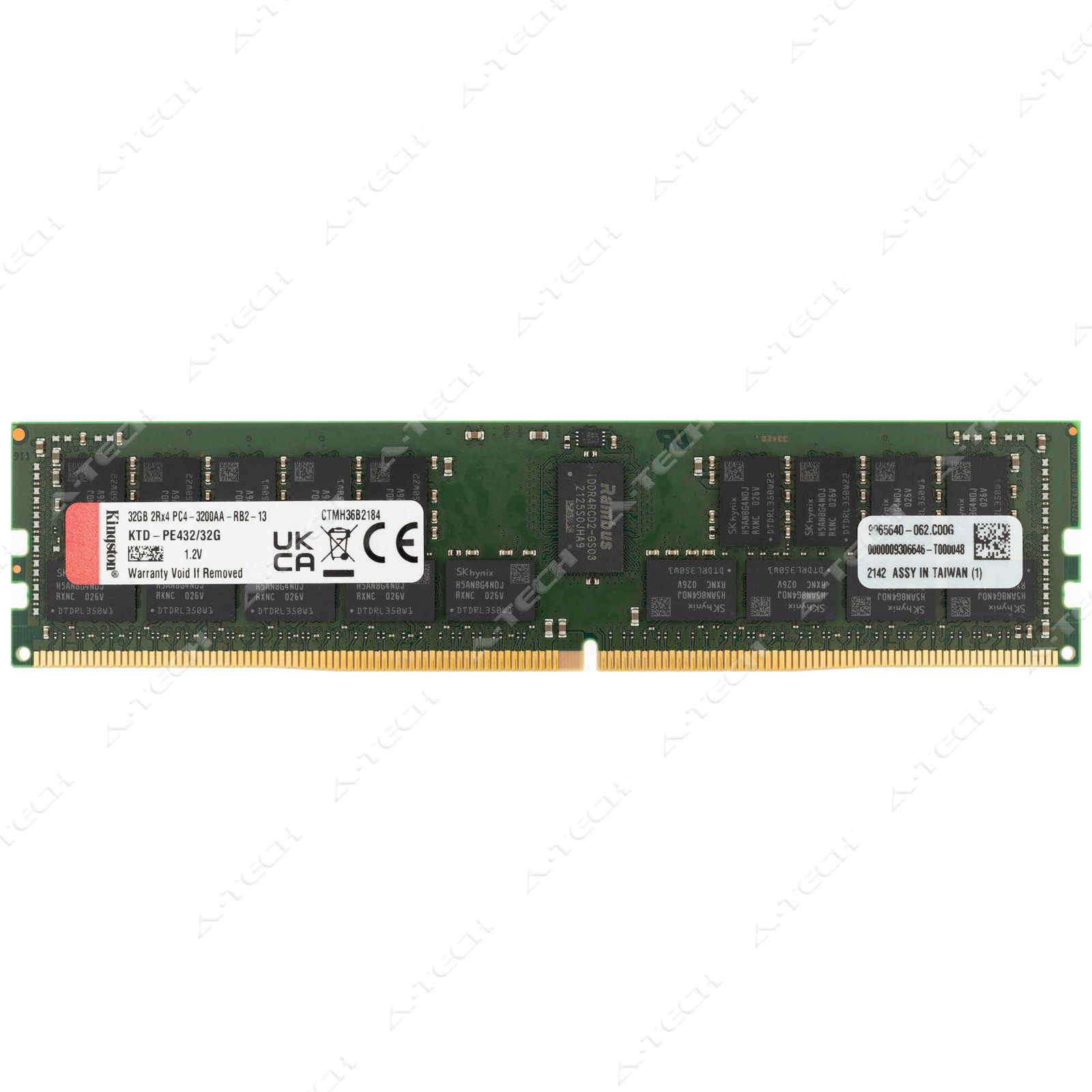 Kingston 32GB DDR4 3200MHz PC4-25600 ECC RDIMM Server Memory RAM (KTD-PE432/32G)