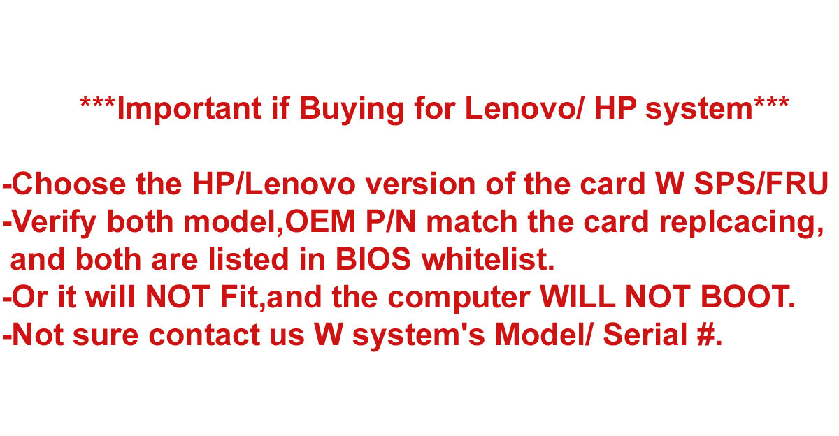 New HP 860883-001 Dual Band Wireless-AC 7265 7265NGW abgn+ac BT 4.0 NGFF