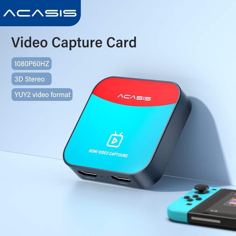 Acasis HDMI Video Capture Card 4K 30Hz Input & Loopout 1080P 60FPS for Streaming