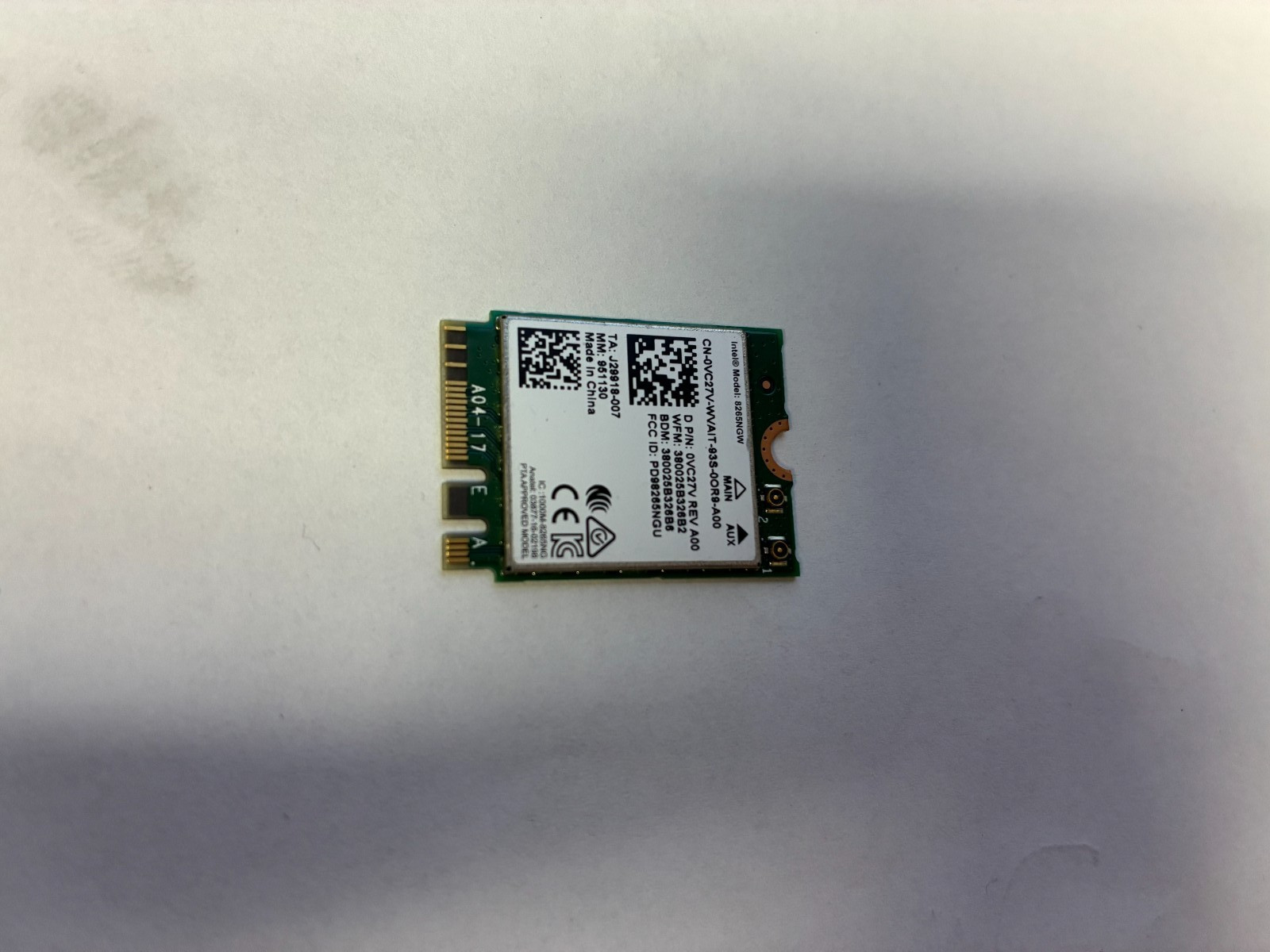 Dell Latitude 7390 7480 7490 Dual Band 802.11 ac/a/b/g/n WiFi Card VC27V