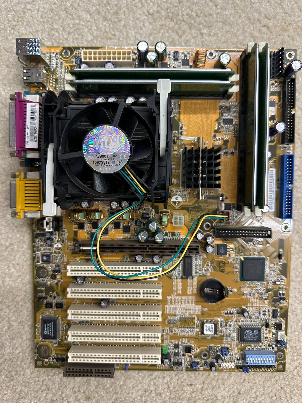 Asus P4T-E ATX Desktop PC Motherboard Intel Socket 478 w/CPU, Fan and Ram