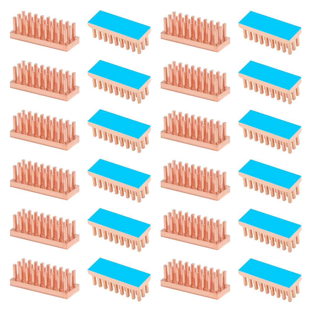 22x8x8mm Copper Pin Fins Heatsink With or Without Tape For DIP IC Electronics