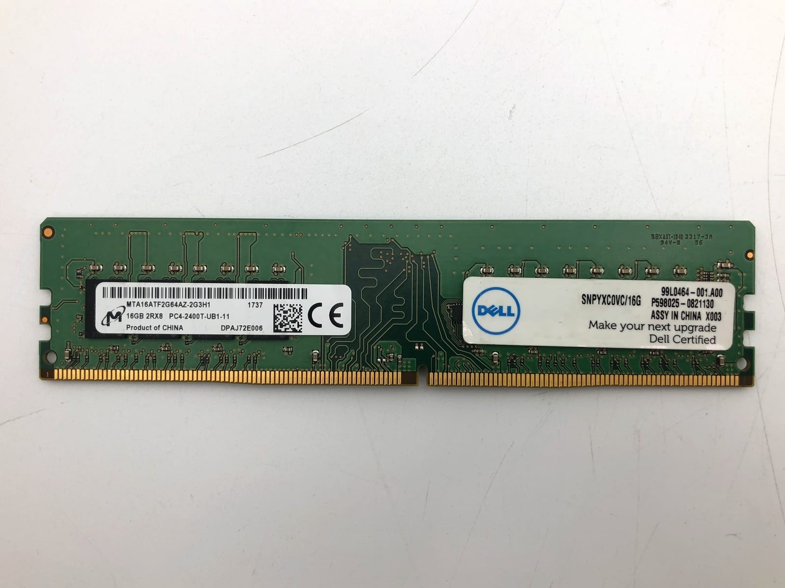 Micron 16GB DDR4-PC4-19200R (DDR4-2400) ECC RDIMM RAM MTA16ATF2G64AZ-2G3H1